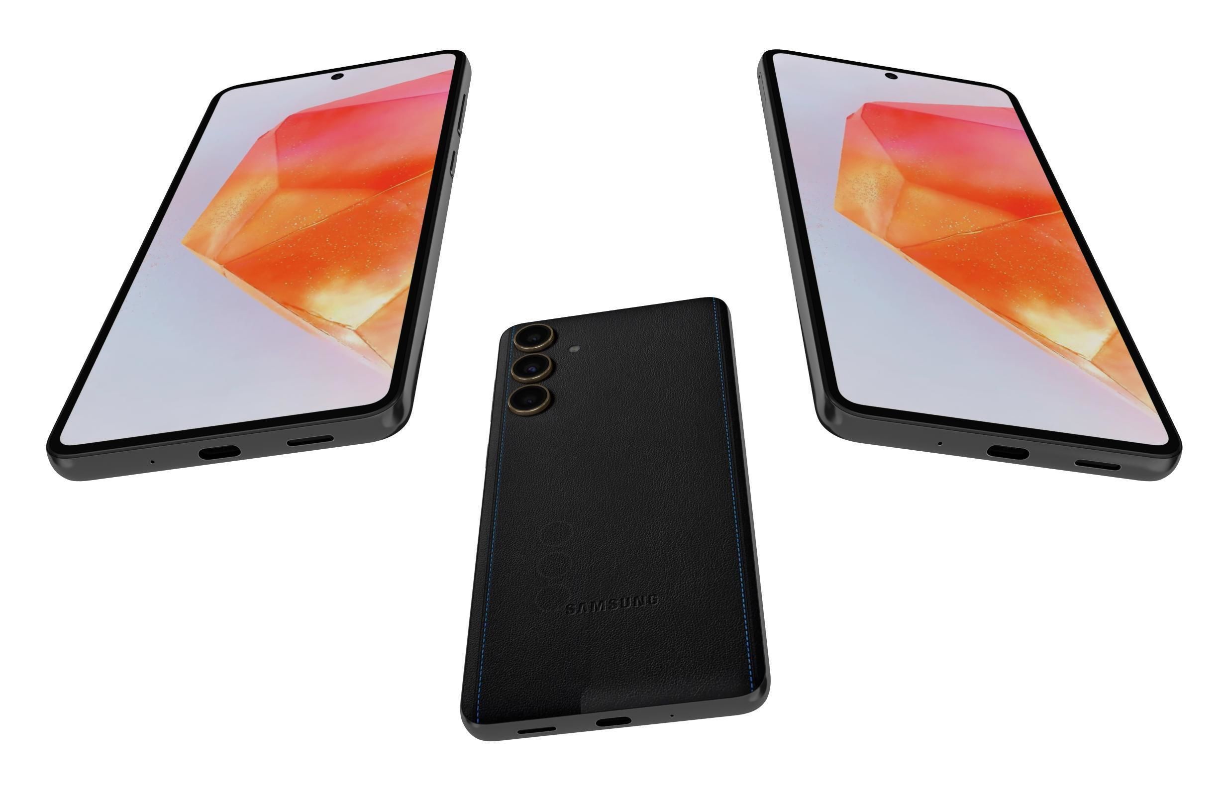Samsung Galaxy C55 Black And Orange 3D model_13
