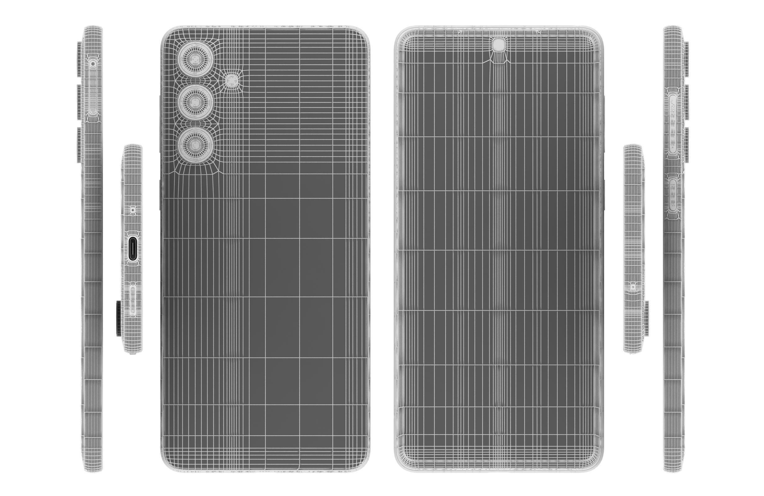 Samsung Galaxy C55 Black And Orange 3D model_21