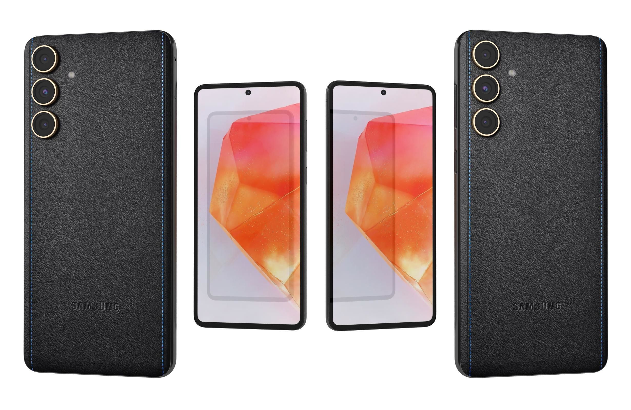 Samsung Galaxy C55 Black And Orange 3D model_14