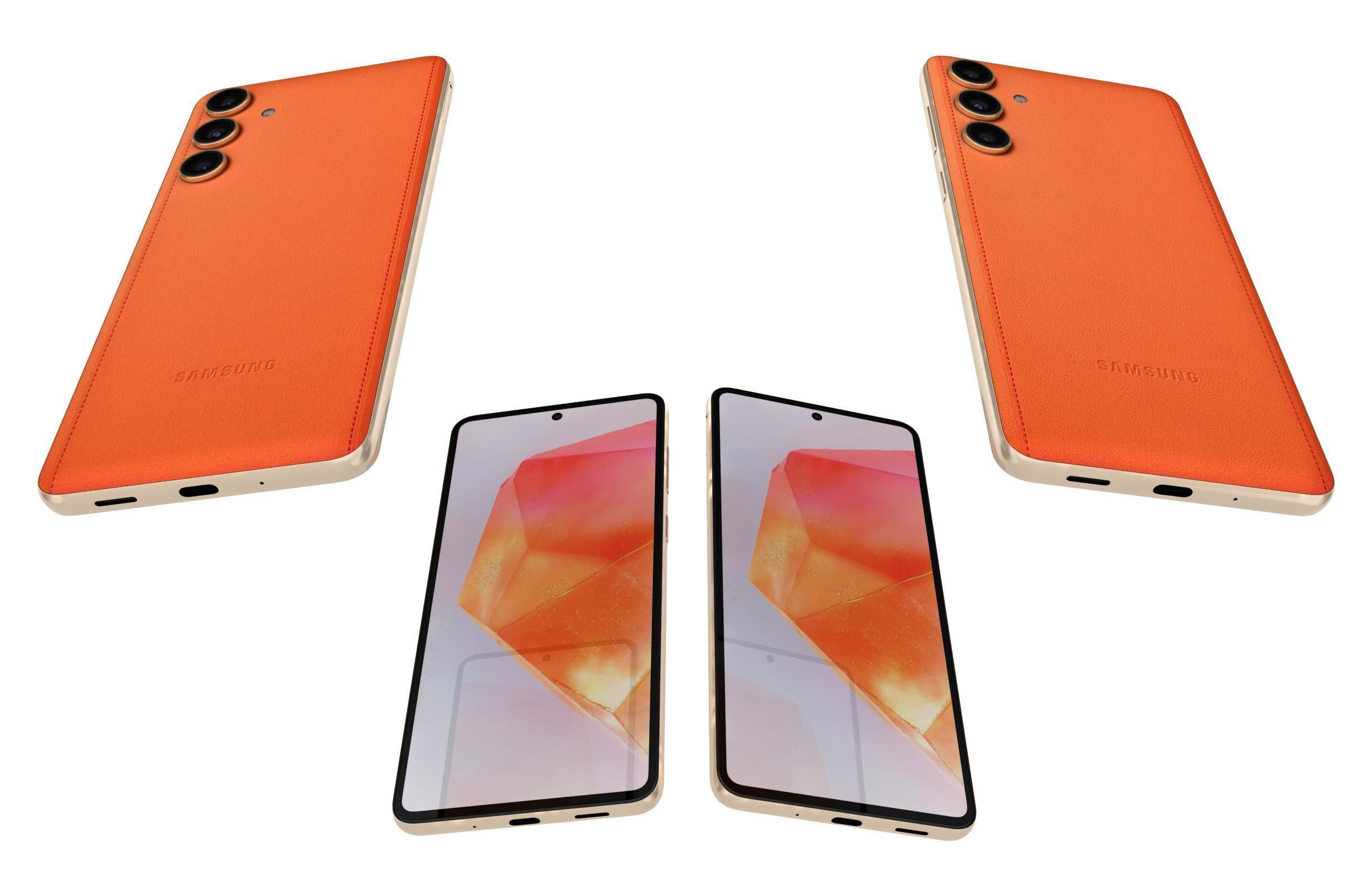 Samsung Galaxy C55 Black And Orange 3D model_6