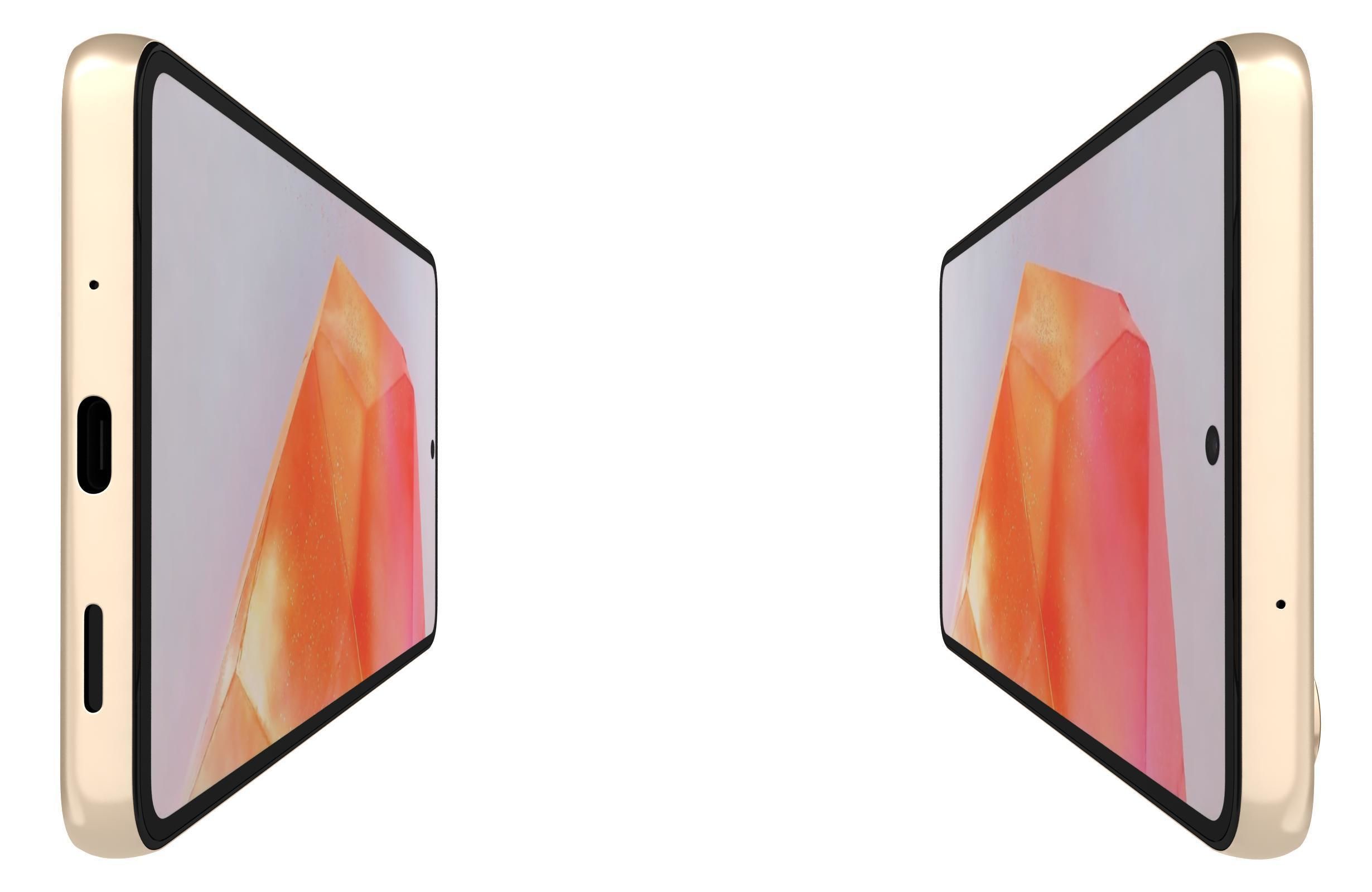 Samsung Galaxy C55 Black And Orange 3D model_9