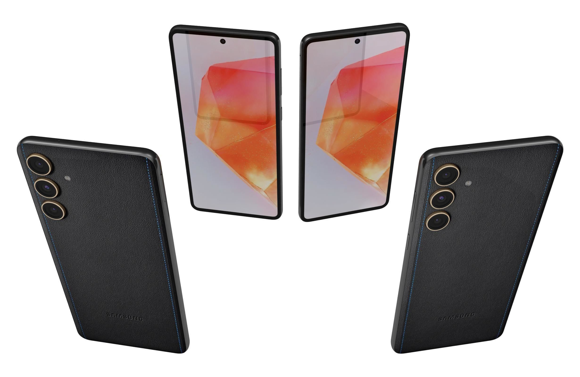 Samsung Galaxy C55 Black And Orange 3D model_15