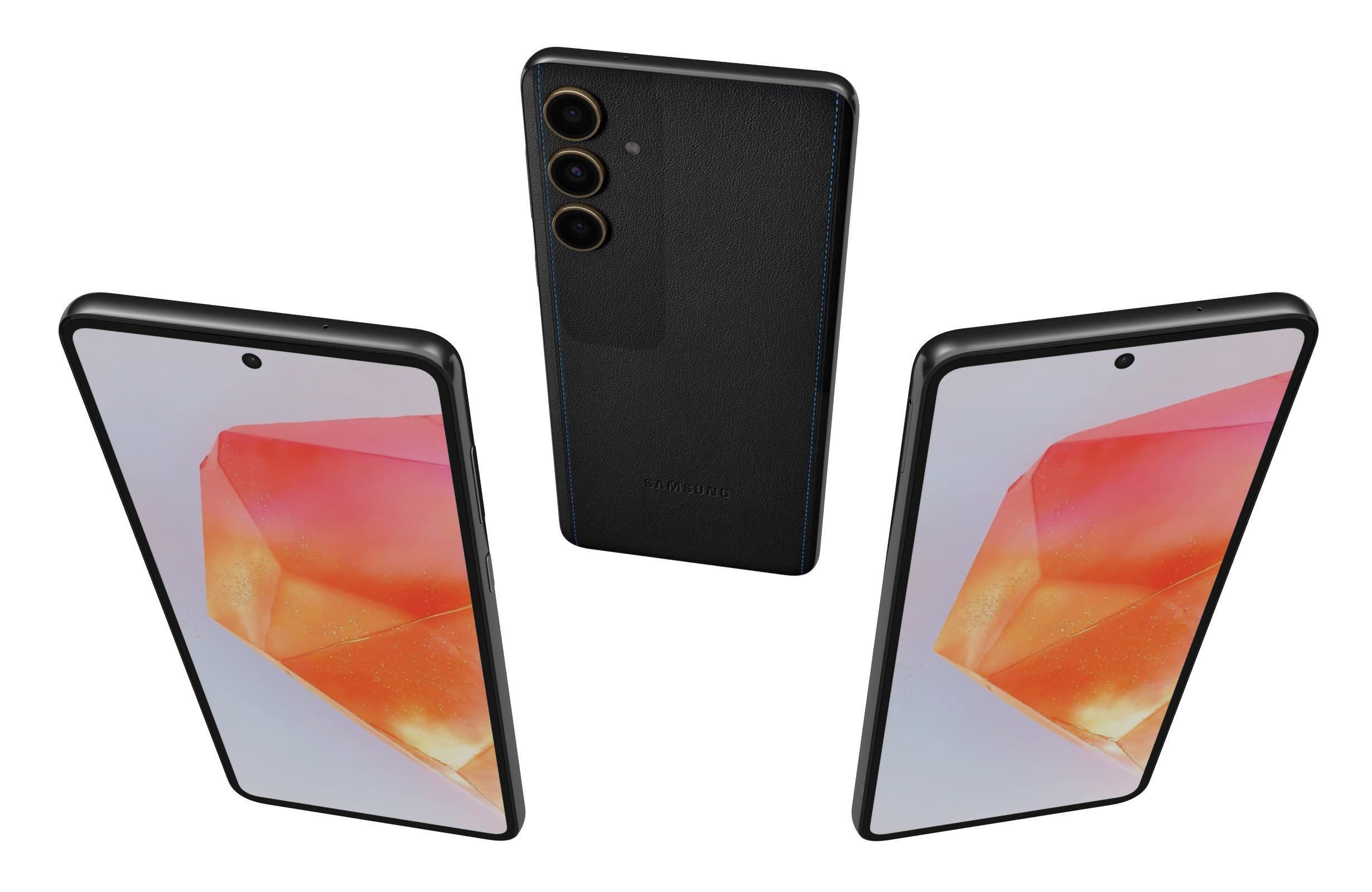 Samsung Galaxy C55 Black And Orange 3D model_12