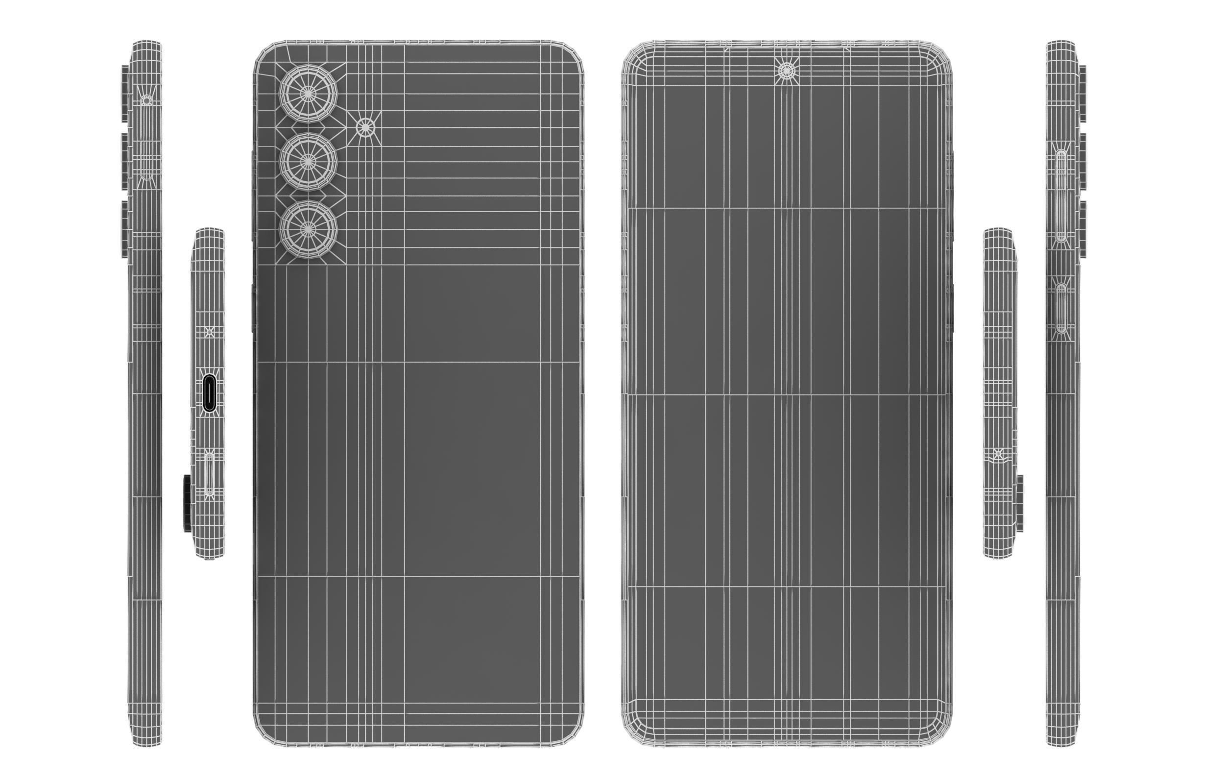 Samsung Galaxy C55 Black And Orange 3D model_20