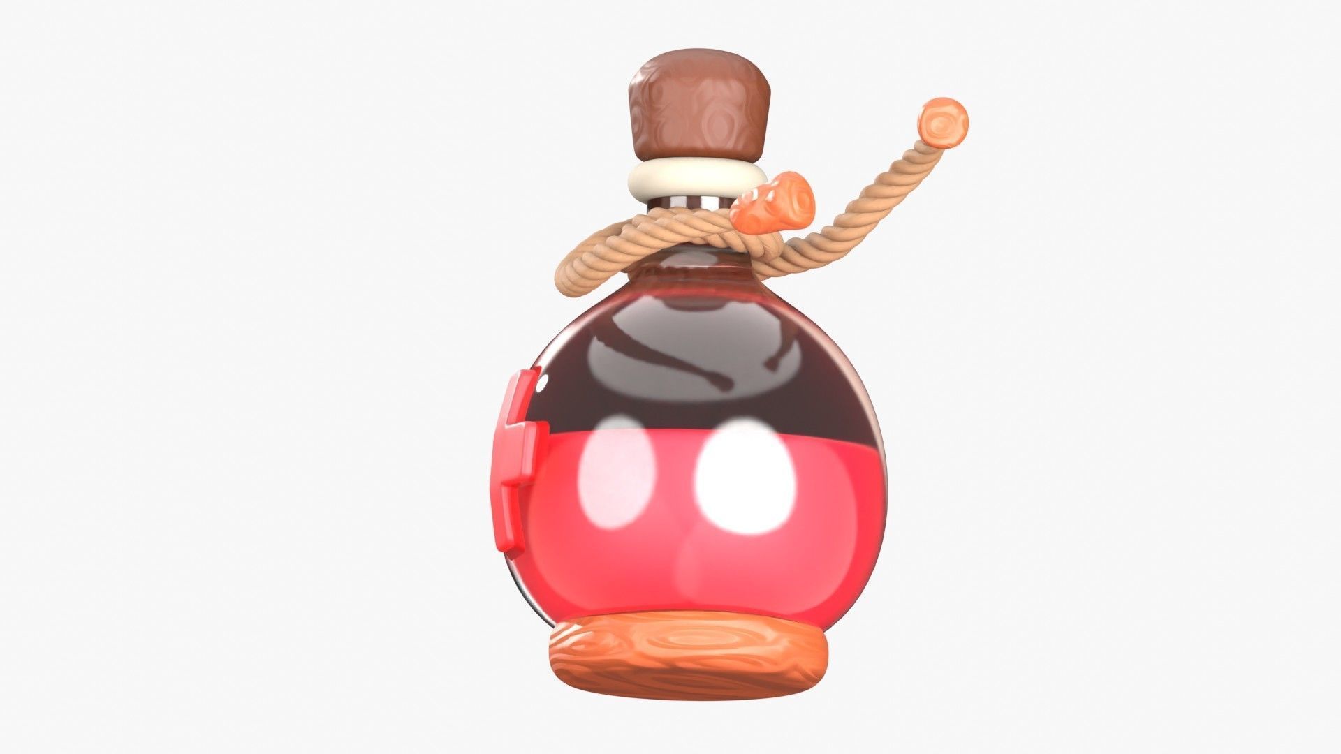 Health Potion 3D Illustration 3D model_4