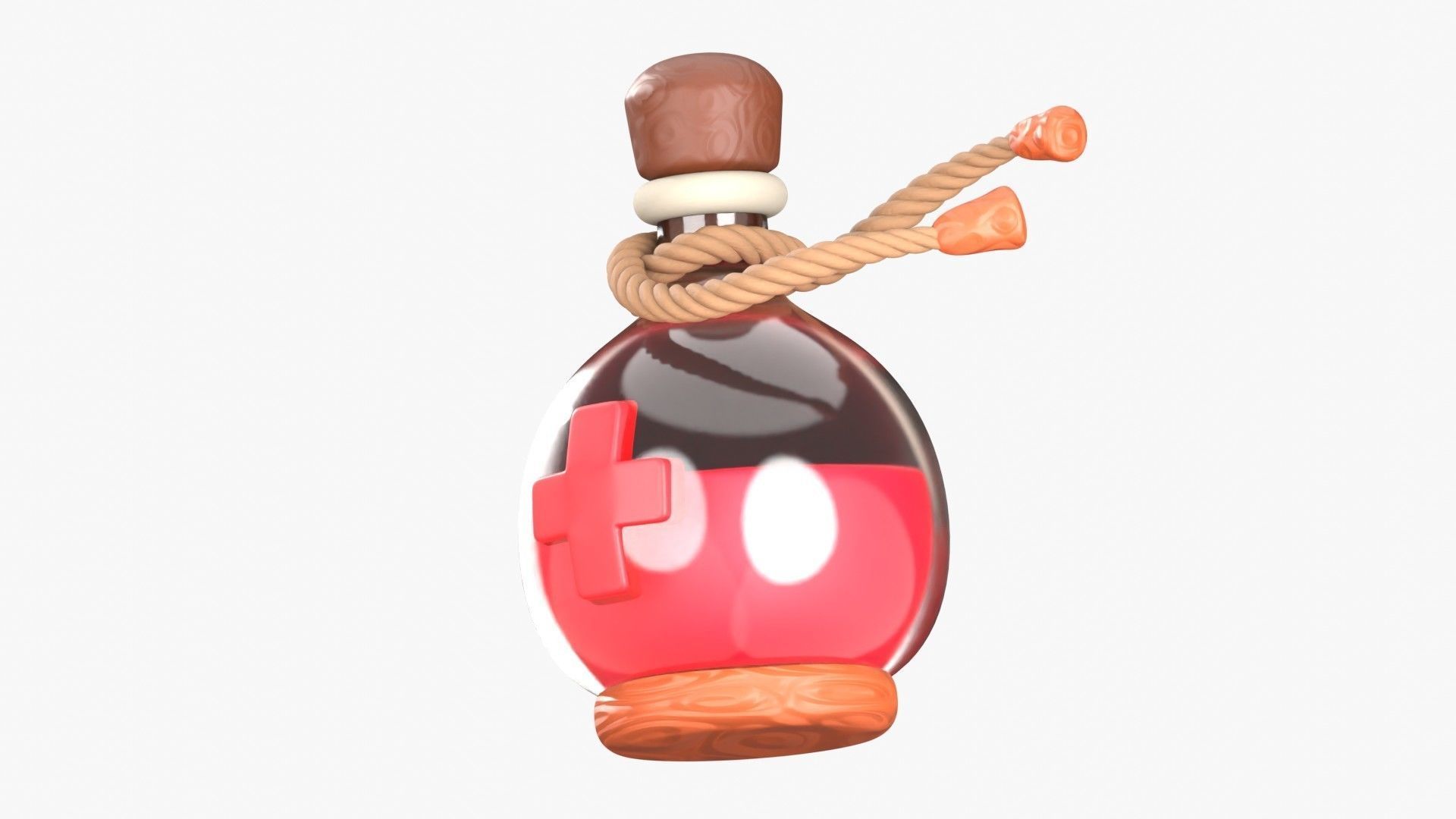 Health Potion 3D Illustration 3D model_2