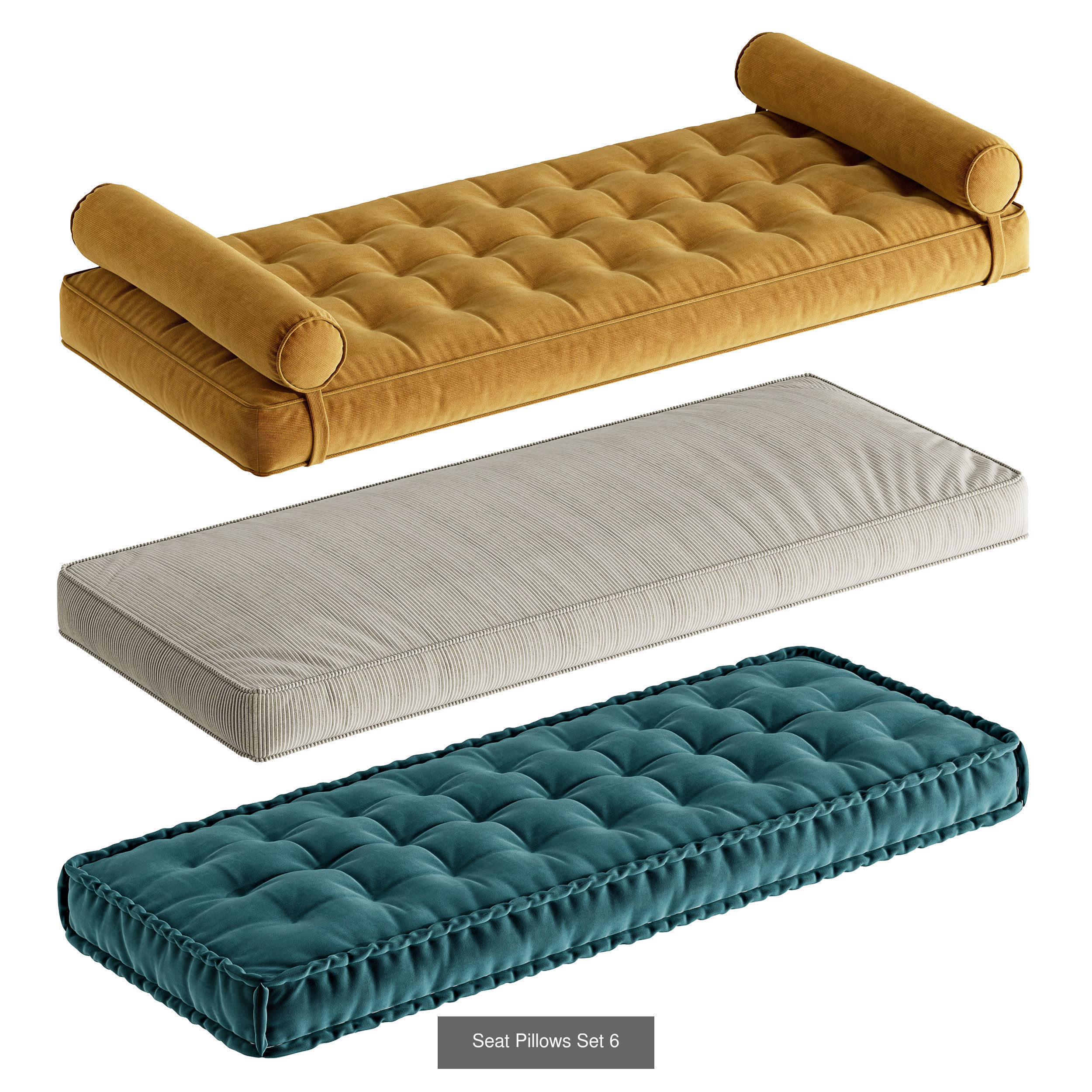 Seat Pillows 3D Model Collection_6