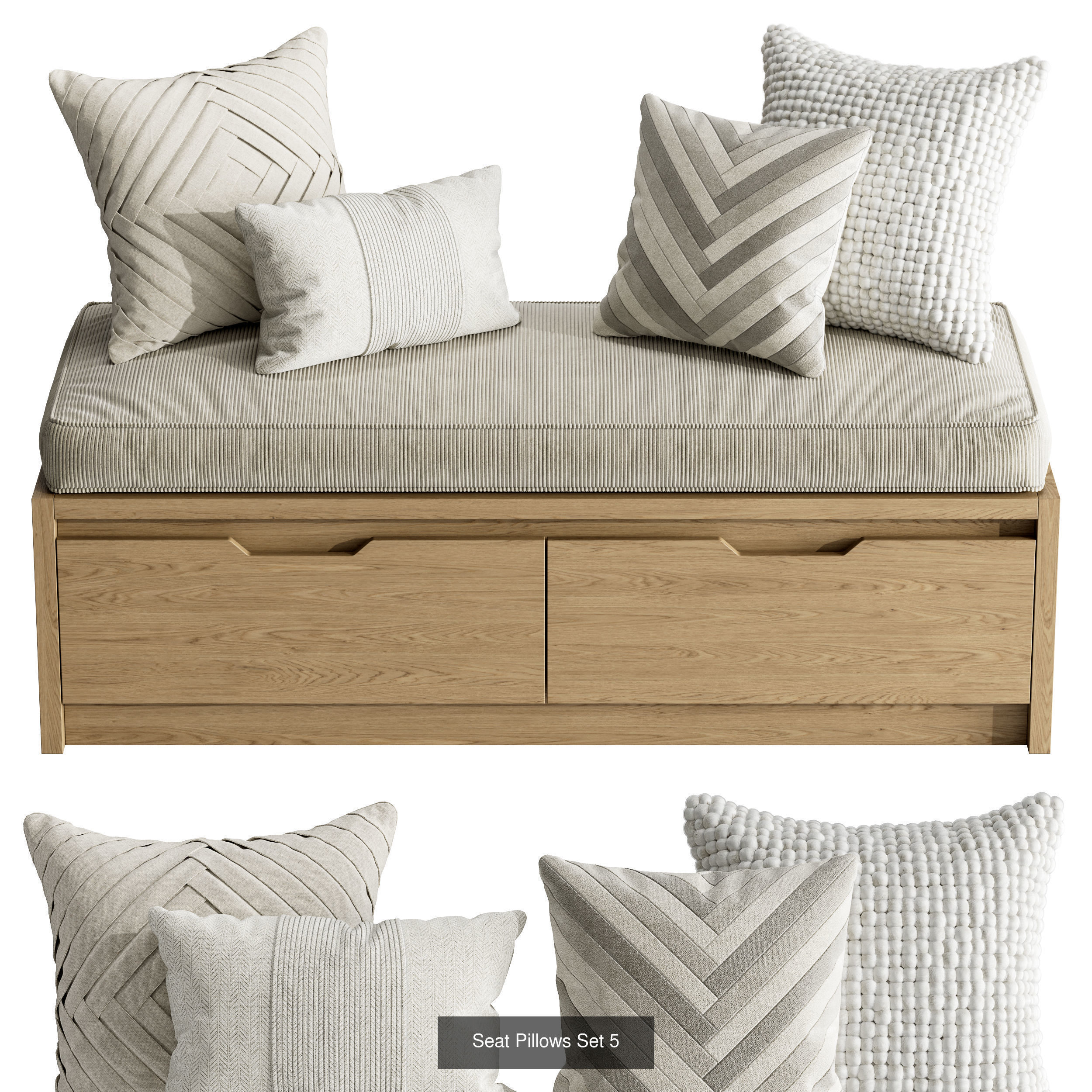 Seat Pillows 3D Model Collection_5