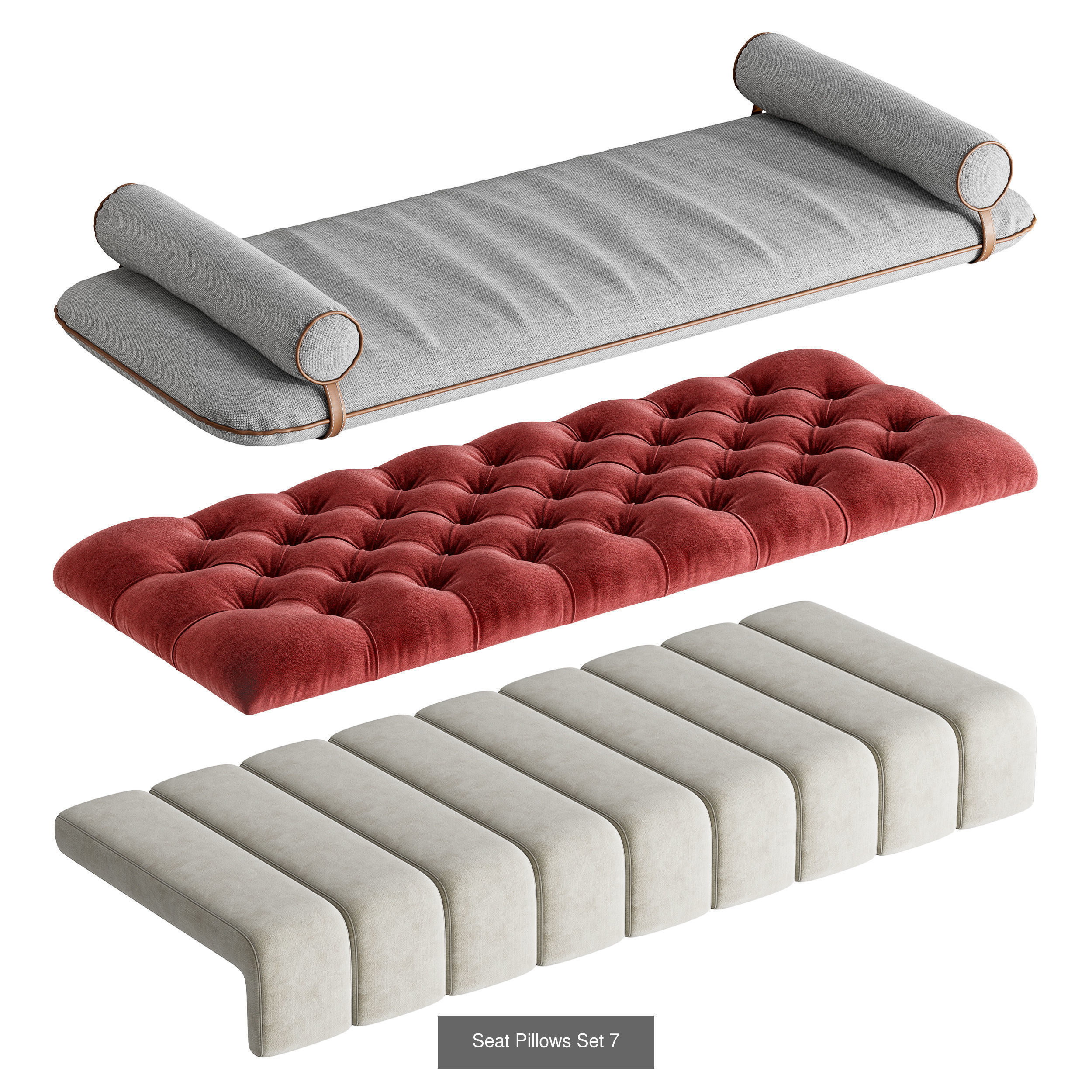 Seat Pillows 3D Model Collection_7
