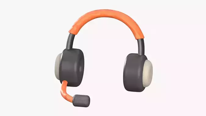 Headphone Gaming 3D Illustartion