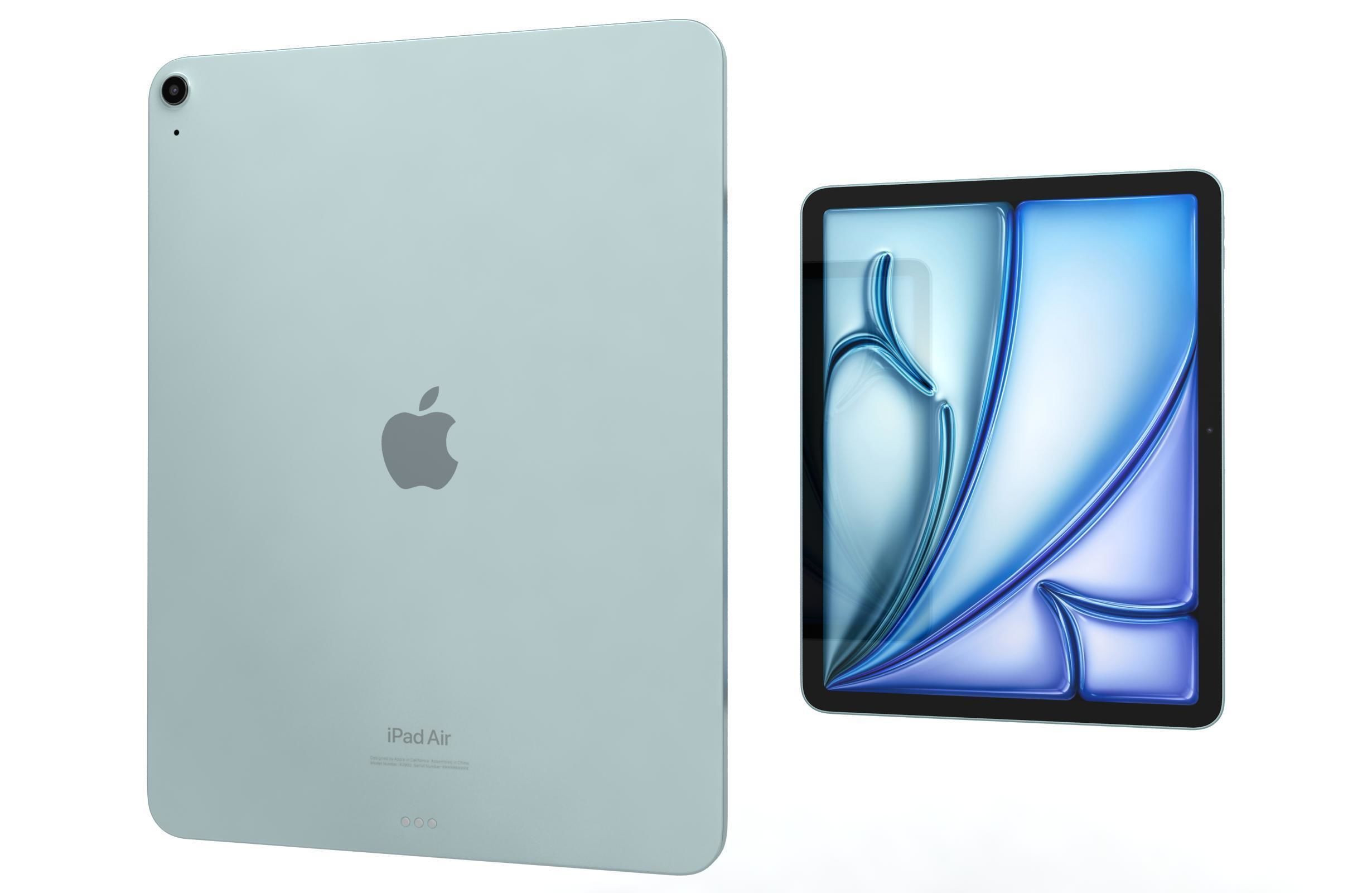 Apple iPad Air 13 2024 Blue 3D model_7