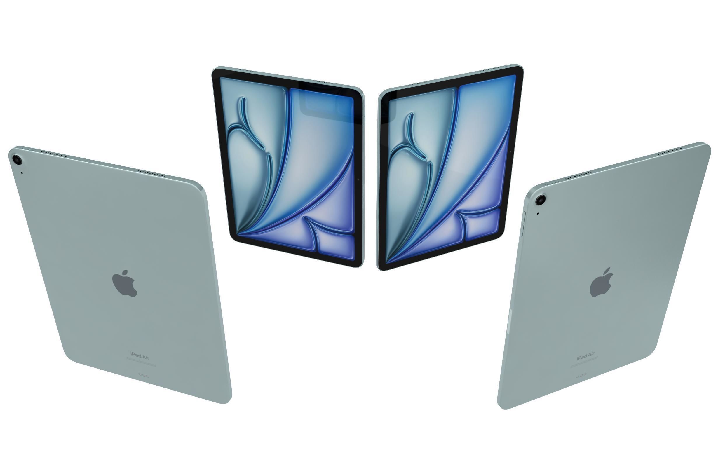Apple iPad Air 13 2024 Blue 3D model_4