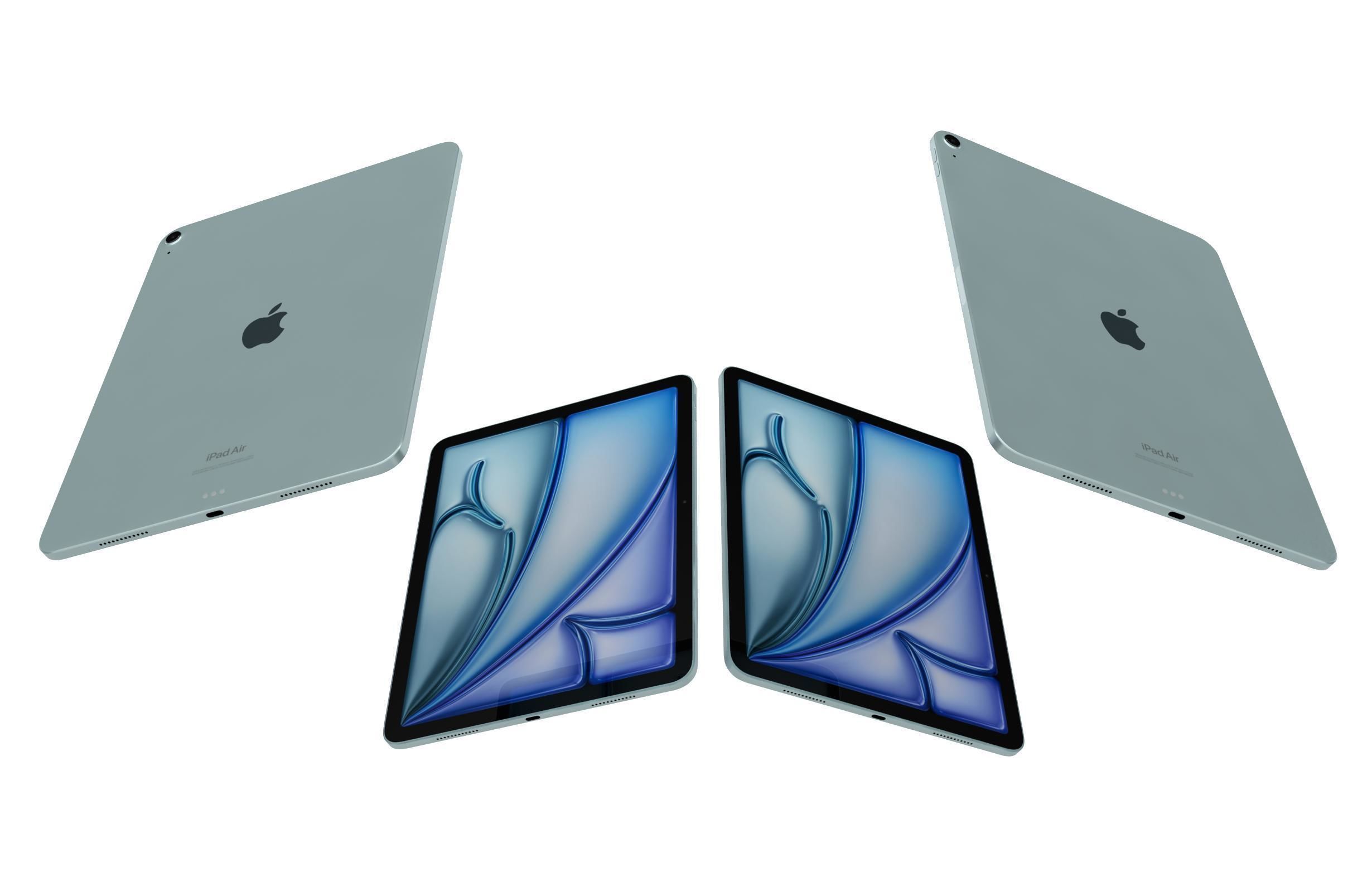 Apple iPad Air 13 2024 Blue 3D model_5