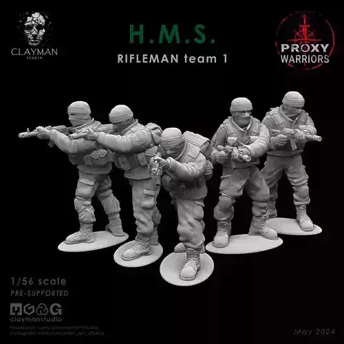HMS RIFLEMAN Team 1   1 56 scale