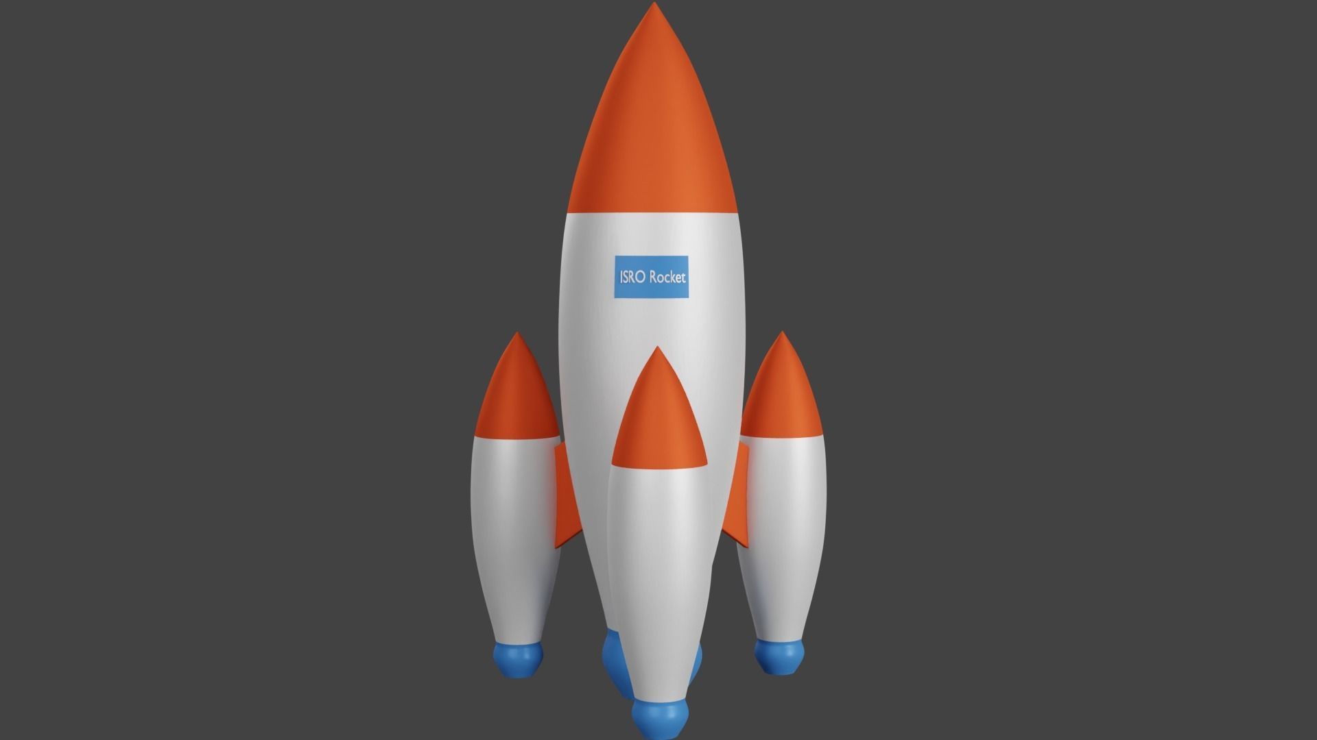 Cartoon Rocket 3D model_5