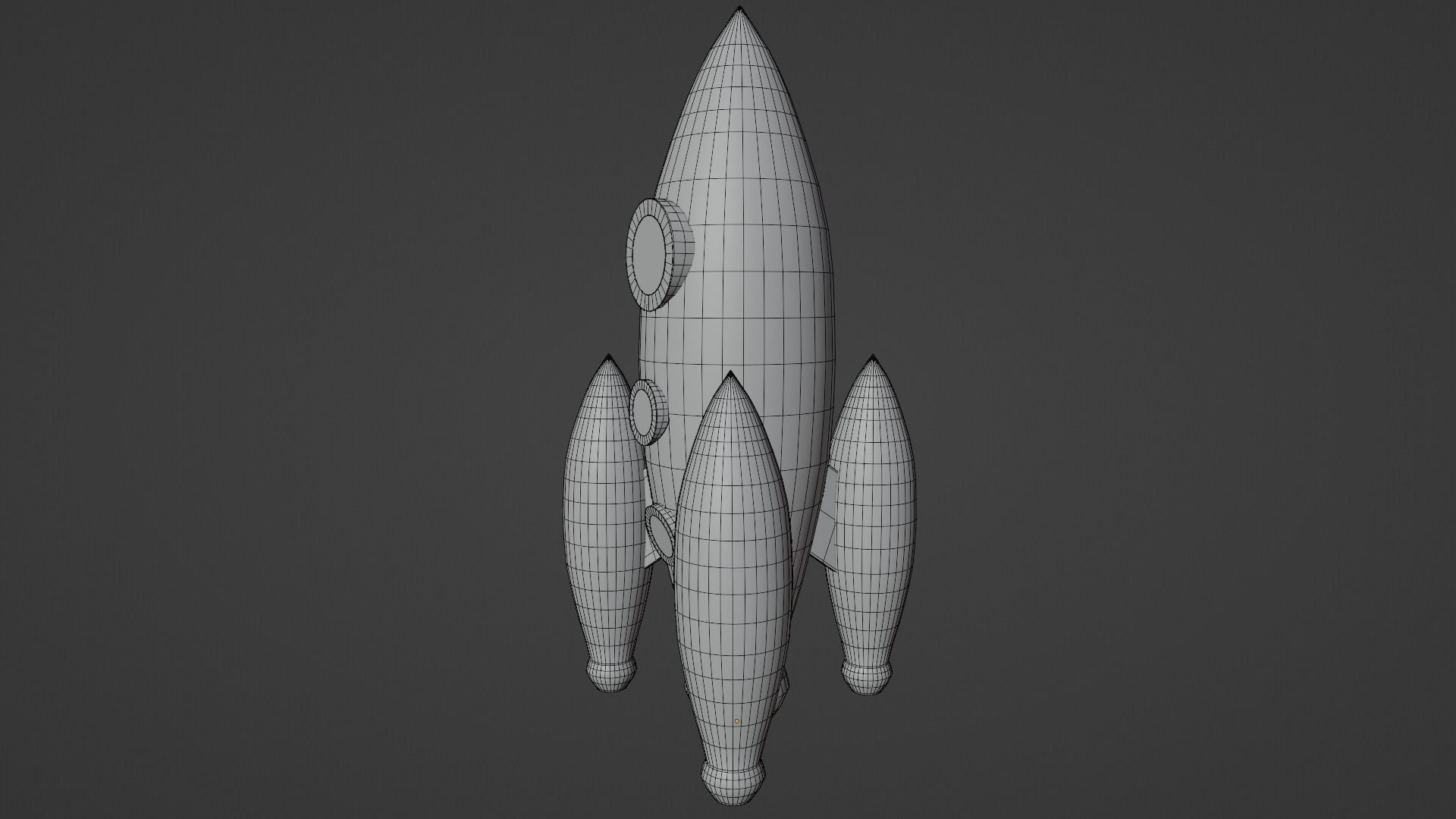 Cartoon Rocket 3D model_10
