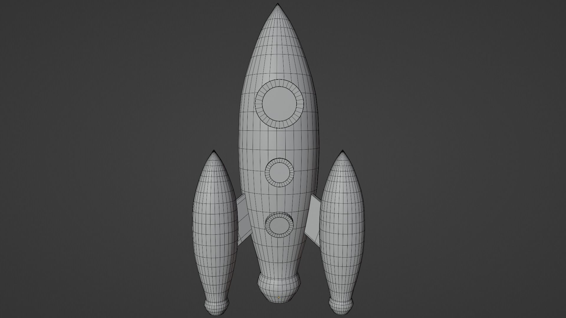 Cartoon Rocket 3D model_9