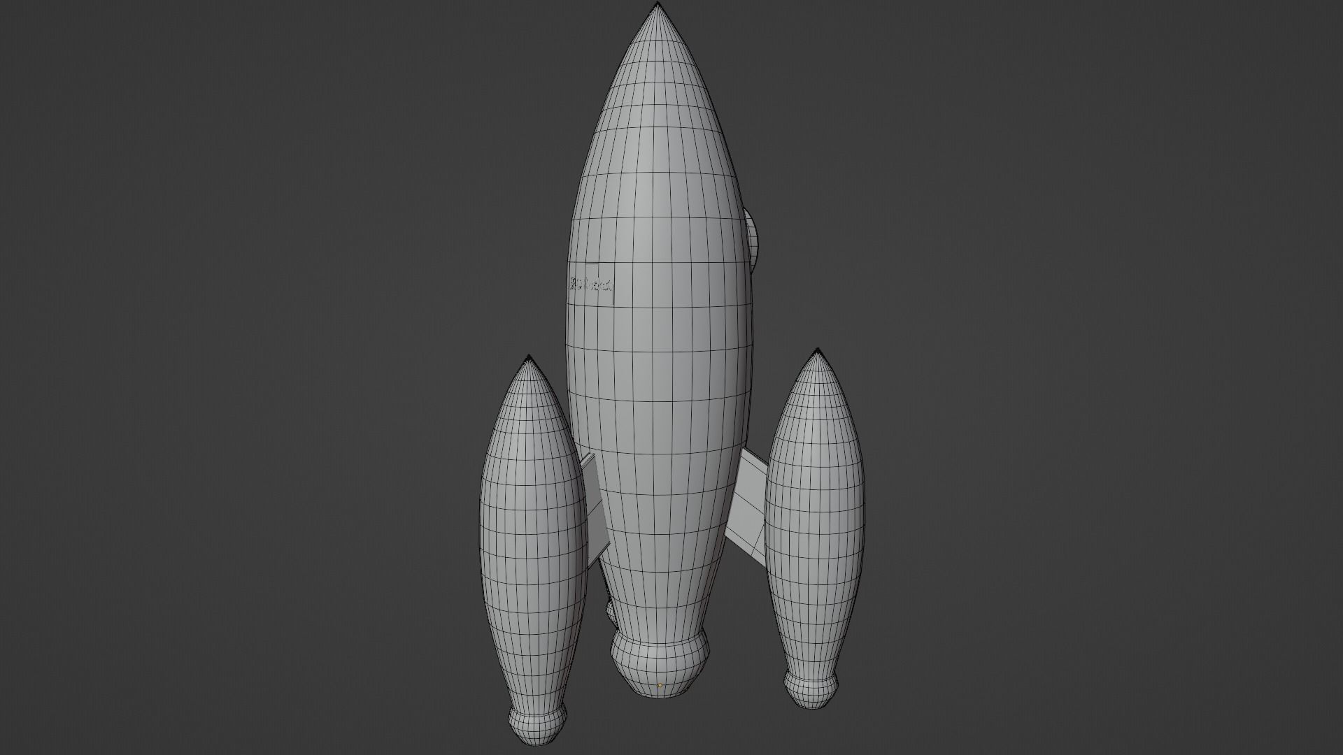Cartoon Rocket 3D model_14