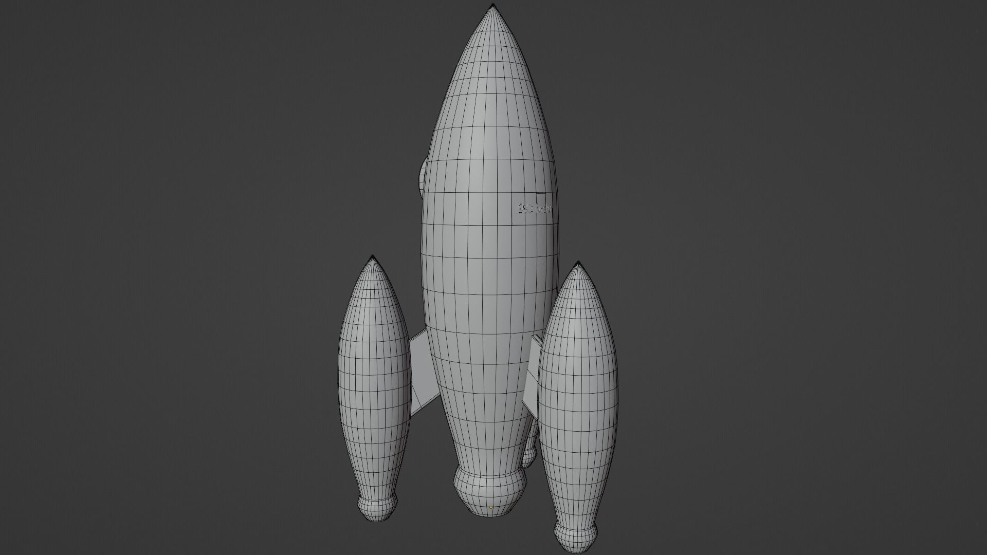 Cartoon Rocket 3D model_12