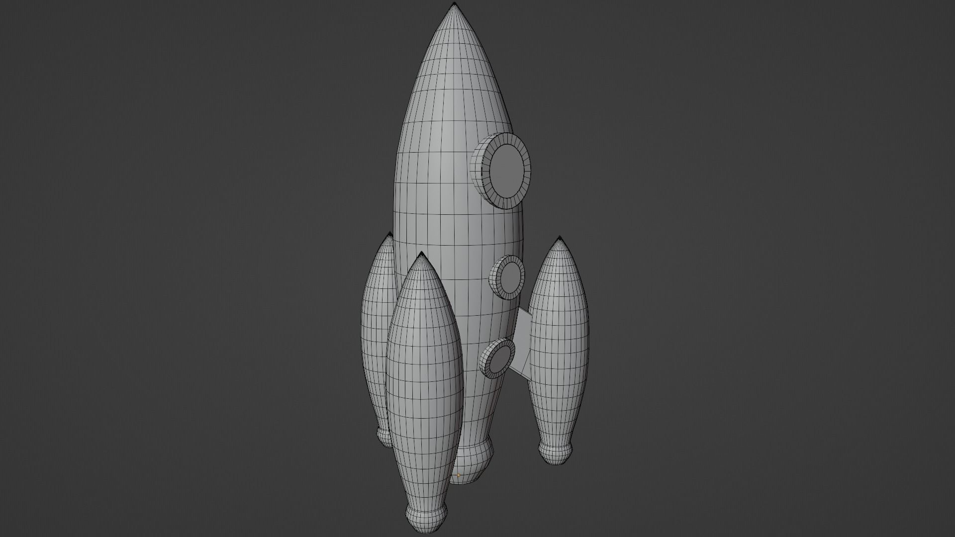 Cartoon Rocket 3D model_8