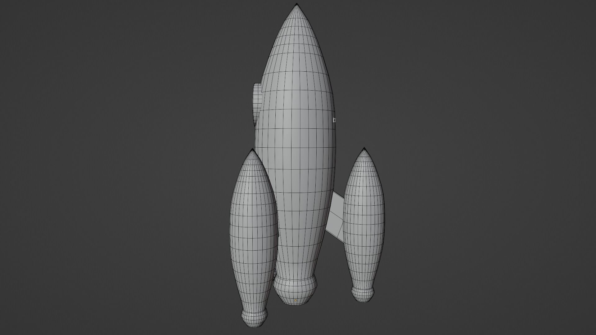 Cartoon Rocket 3D model_11