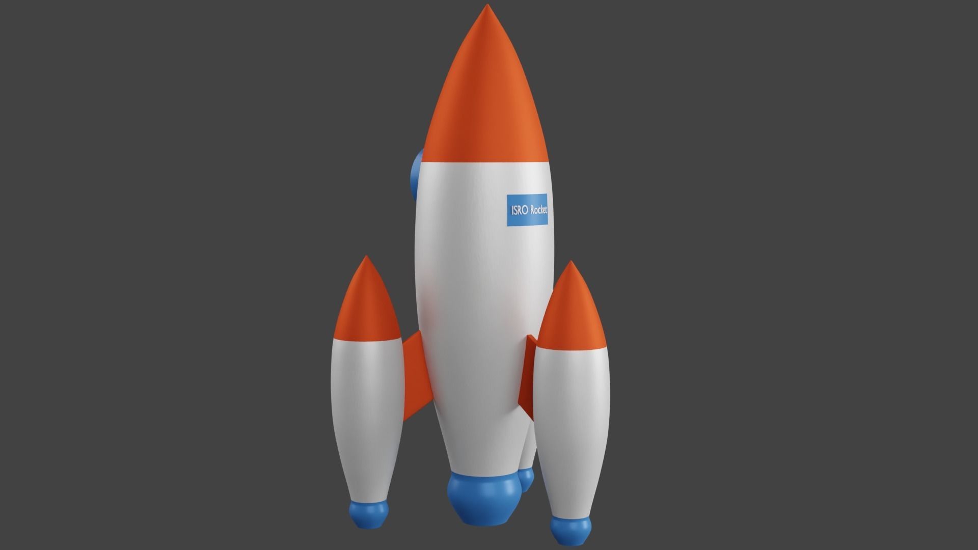 Cartoon Rocket 3D model_4