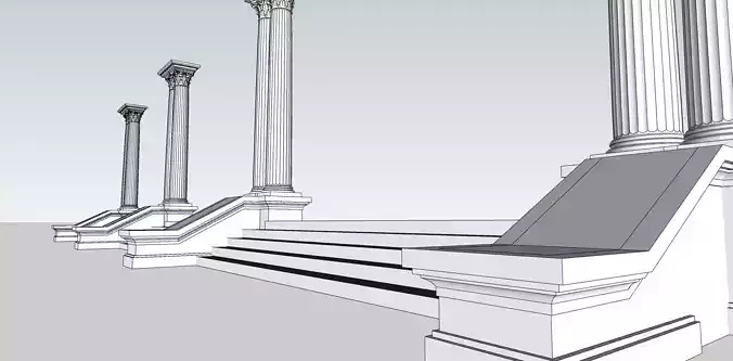 classical columns 3d sketchup model 3D model