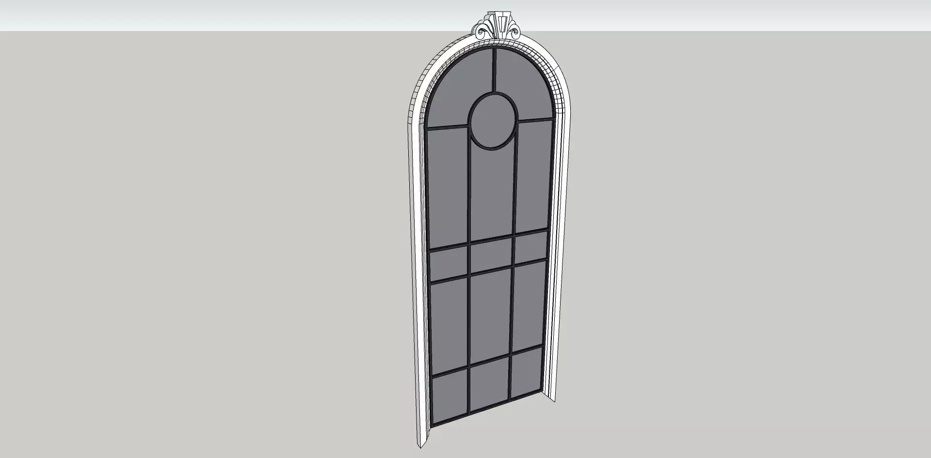 Classical window sketchup 3d model 3D model_0