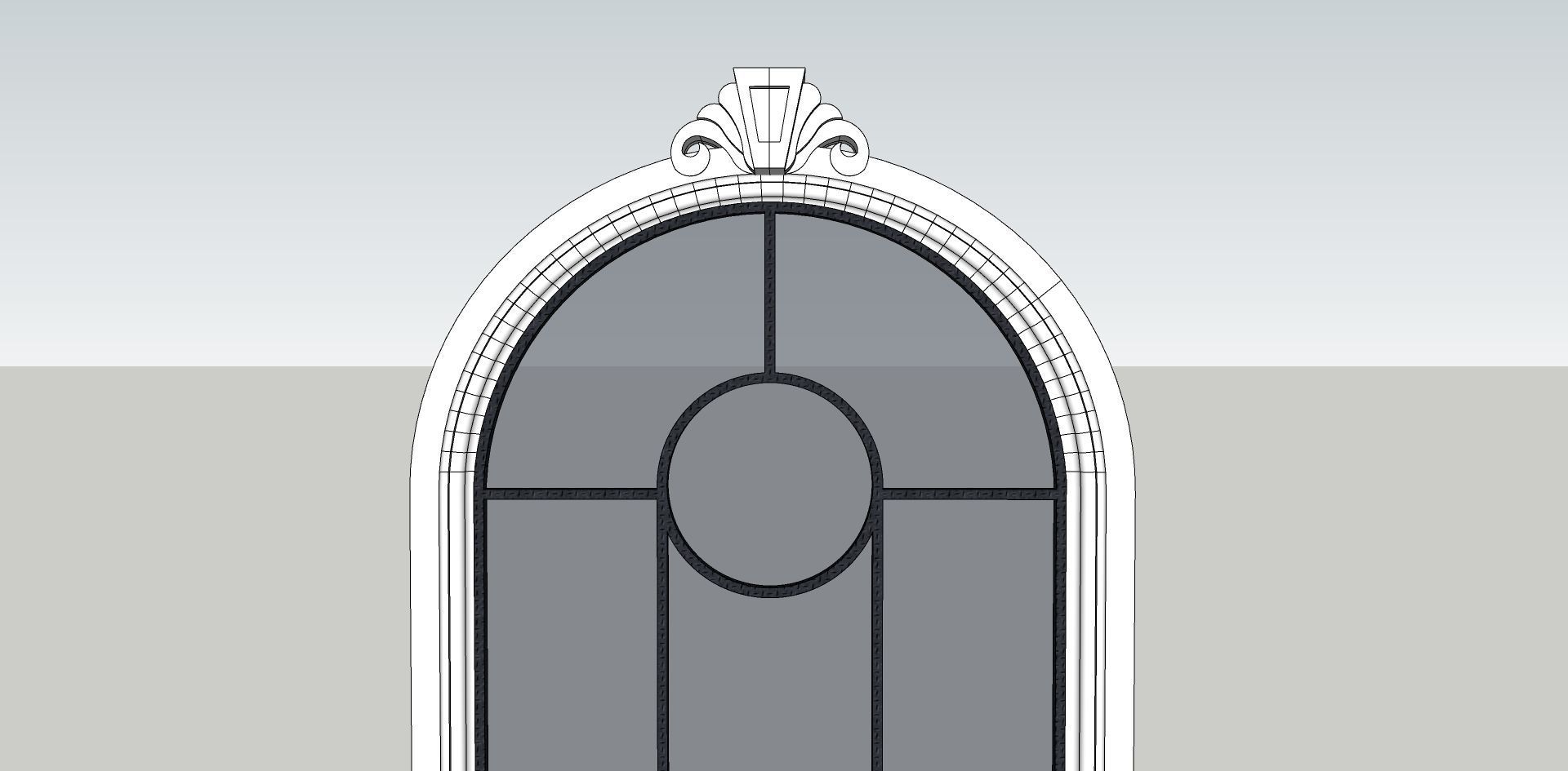Classical window sketchup 3d model 3D model_2