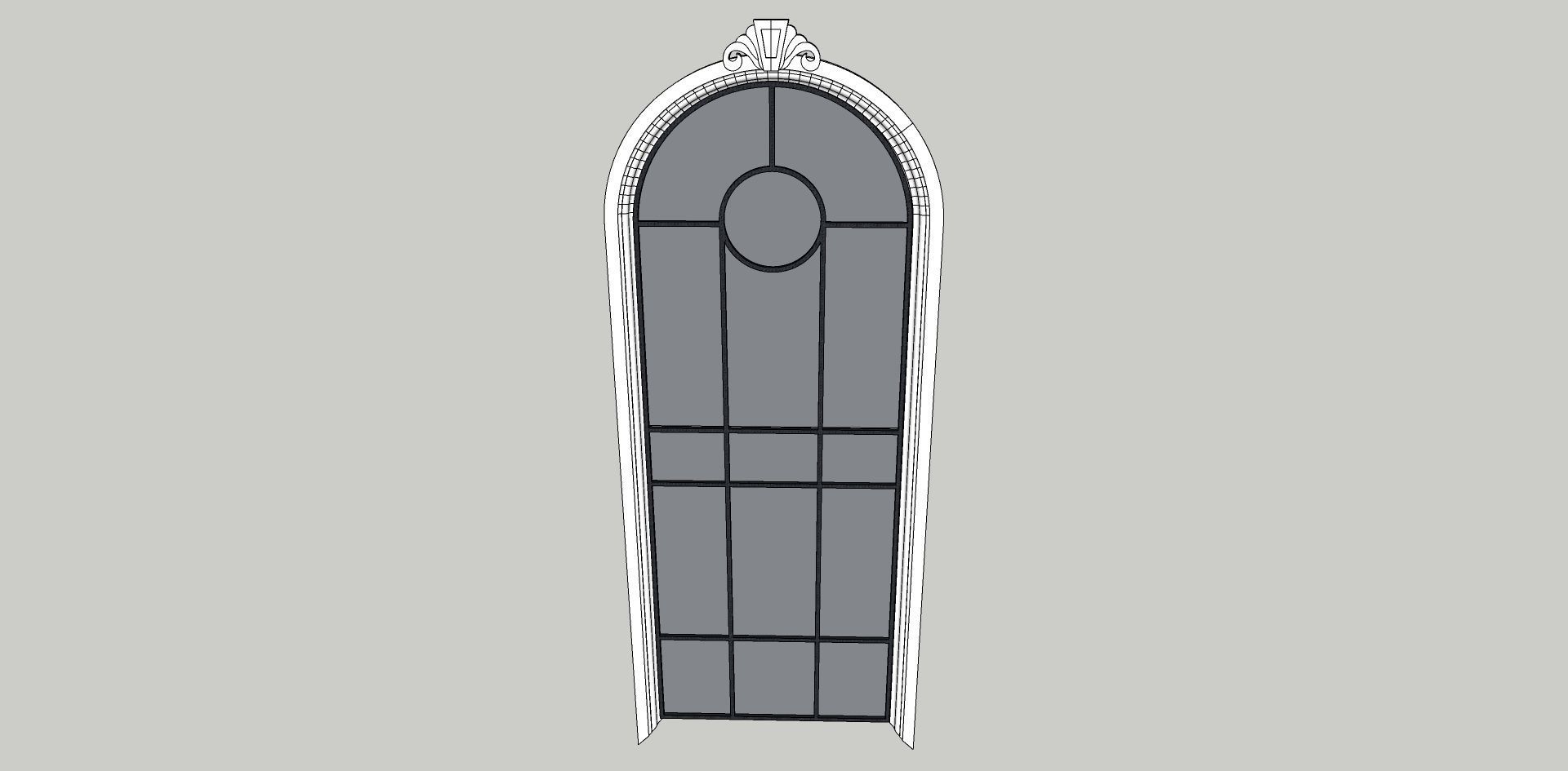 Classical window sketchup 3d model 3D model_1