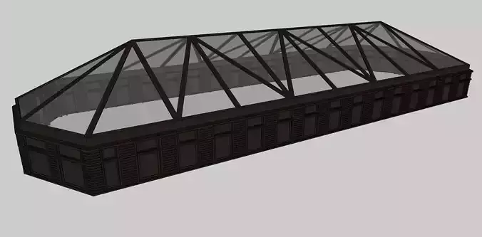glass tensile shed sketchup model