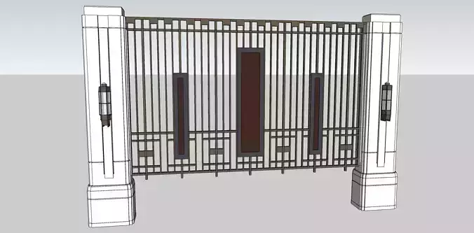 iron metal fence boundary wall
