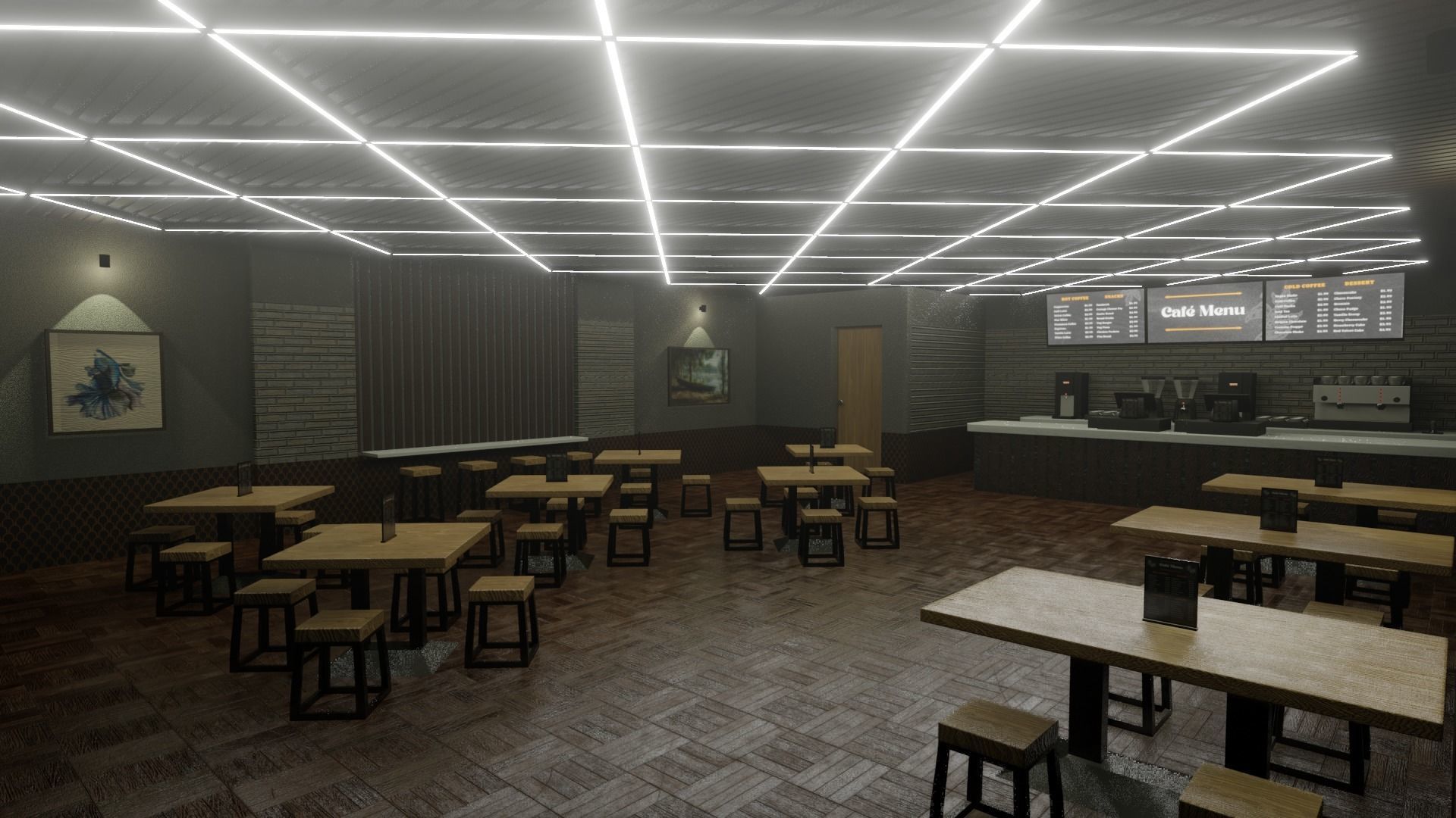 Coffee Shop Free 3D model_1