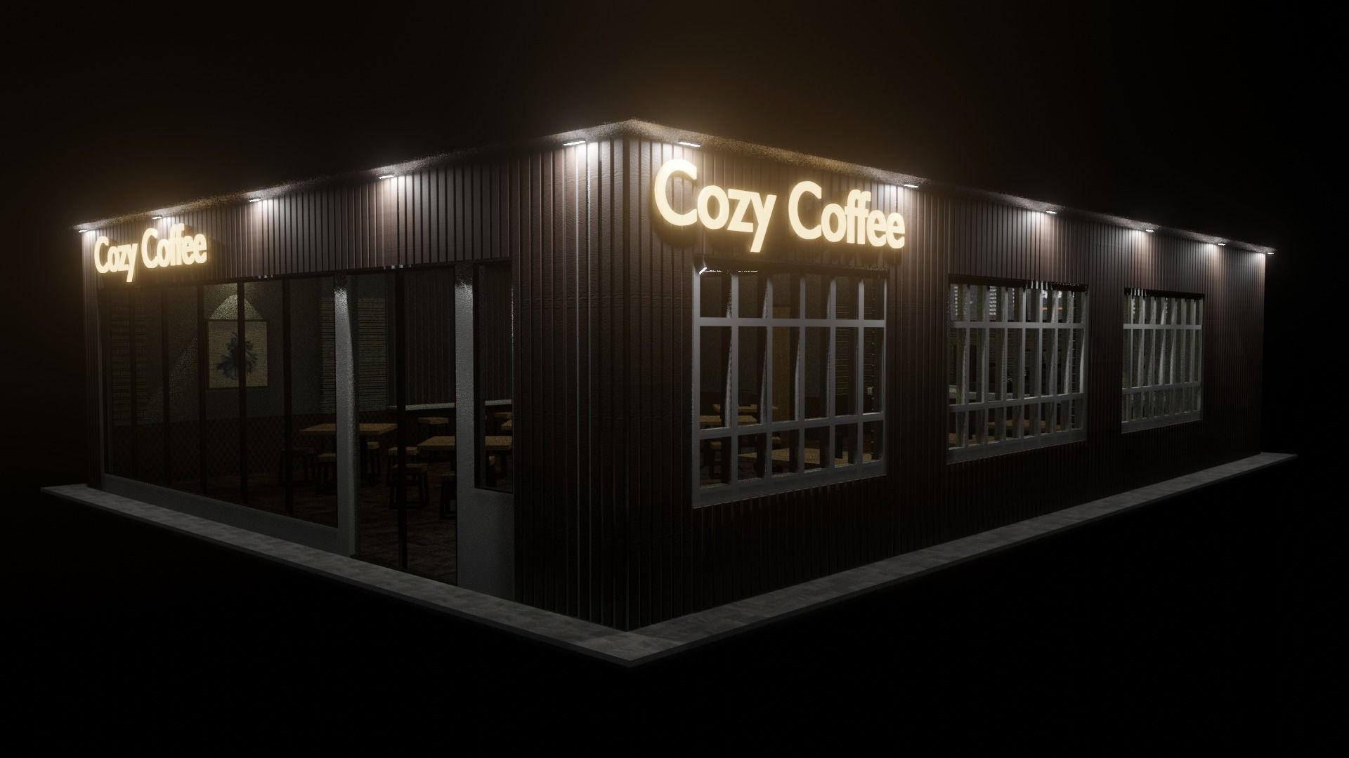 Coffee Shop Free 3D model_4