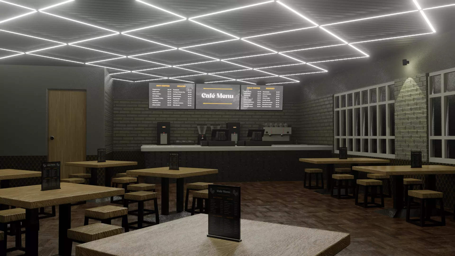 Coffee Shop Free 3D model_0