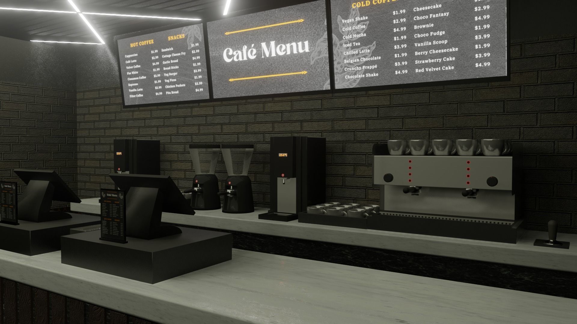 Coffee Shop free 3D model | CGTrader