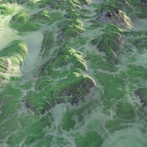 Landscape 122 Low-poly 3D model