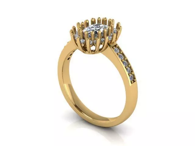 Fashion Ring 1 STL OBJ MTL 3D print model_0