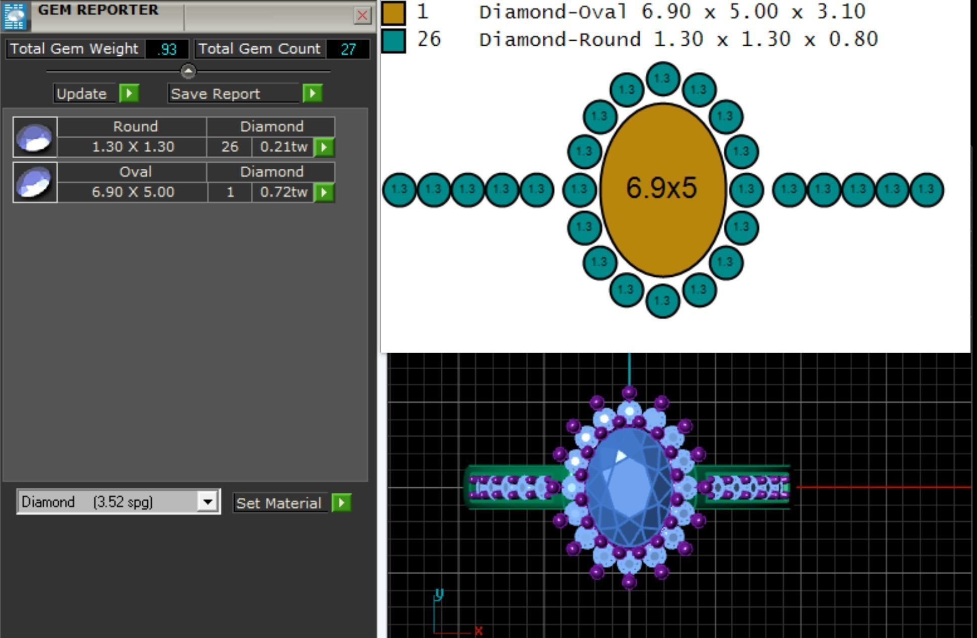 Fashion Ring 1 STL OBJ MTL 3D print model_6