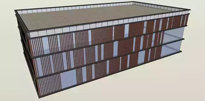 office building 3d sketchup model