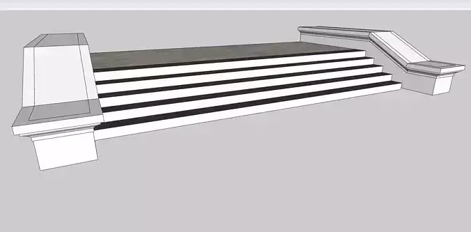 classical entrance podium 3d model