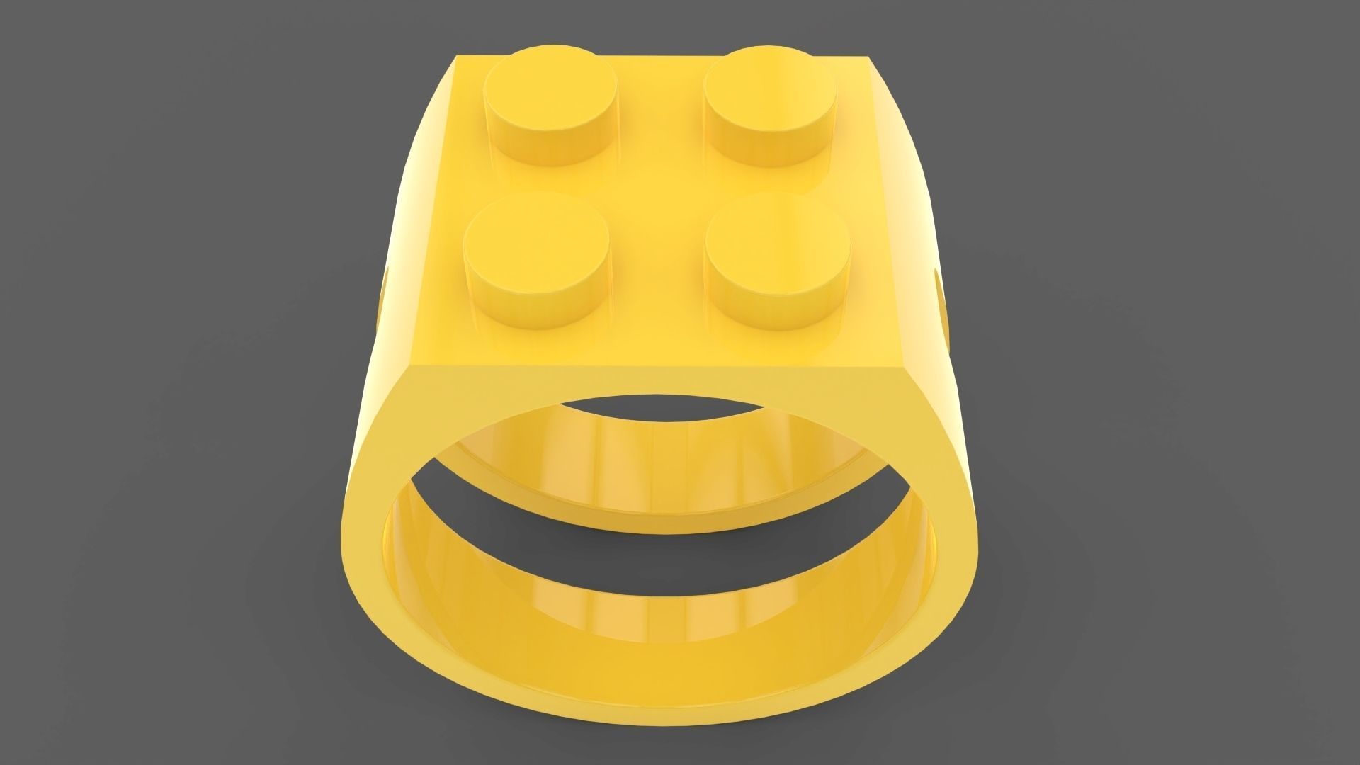 Building Block Ring - 2x2 Plate 3D print model_2