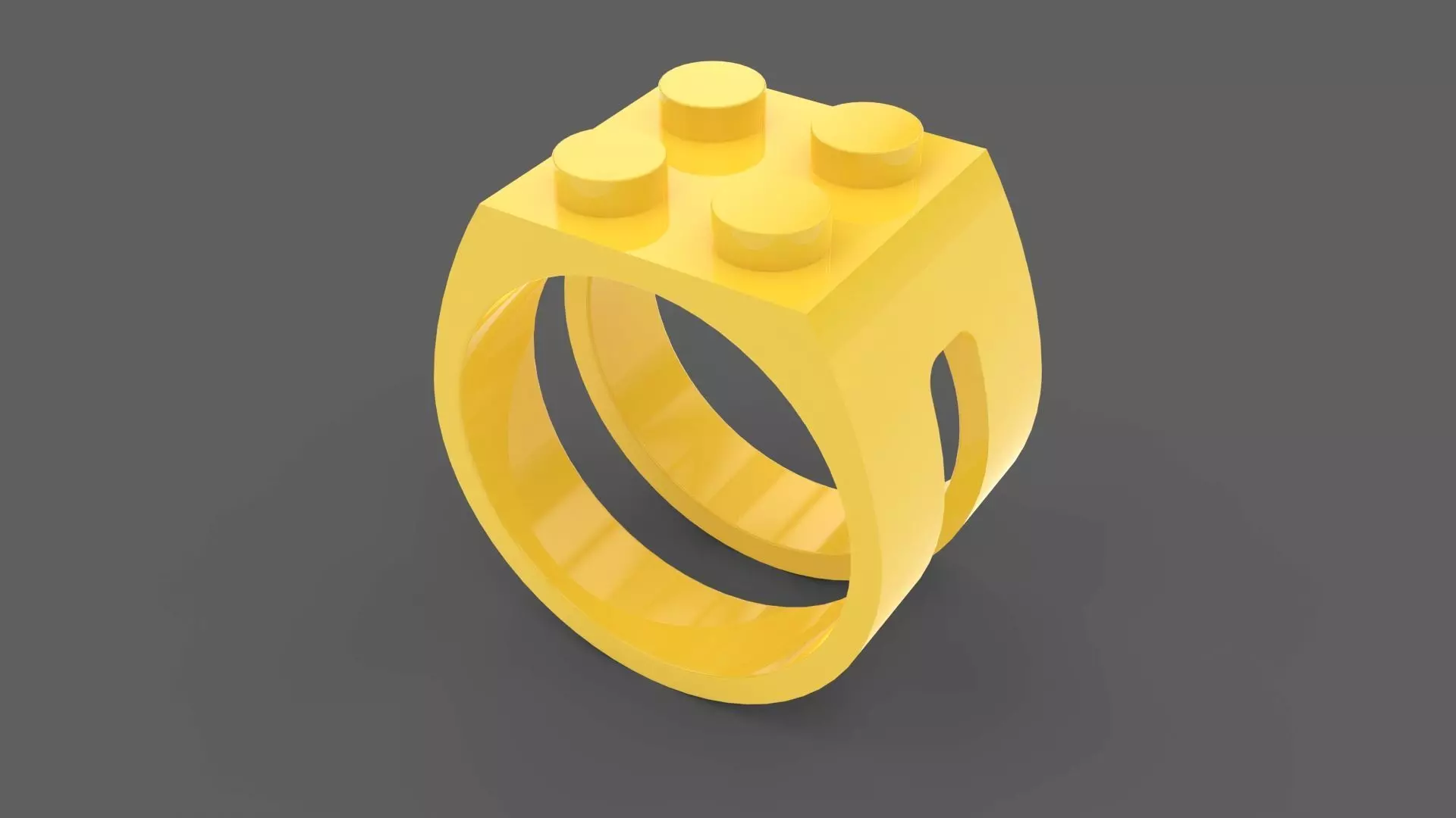 Building Block Ring - 2x2 Plate 3D print model_0