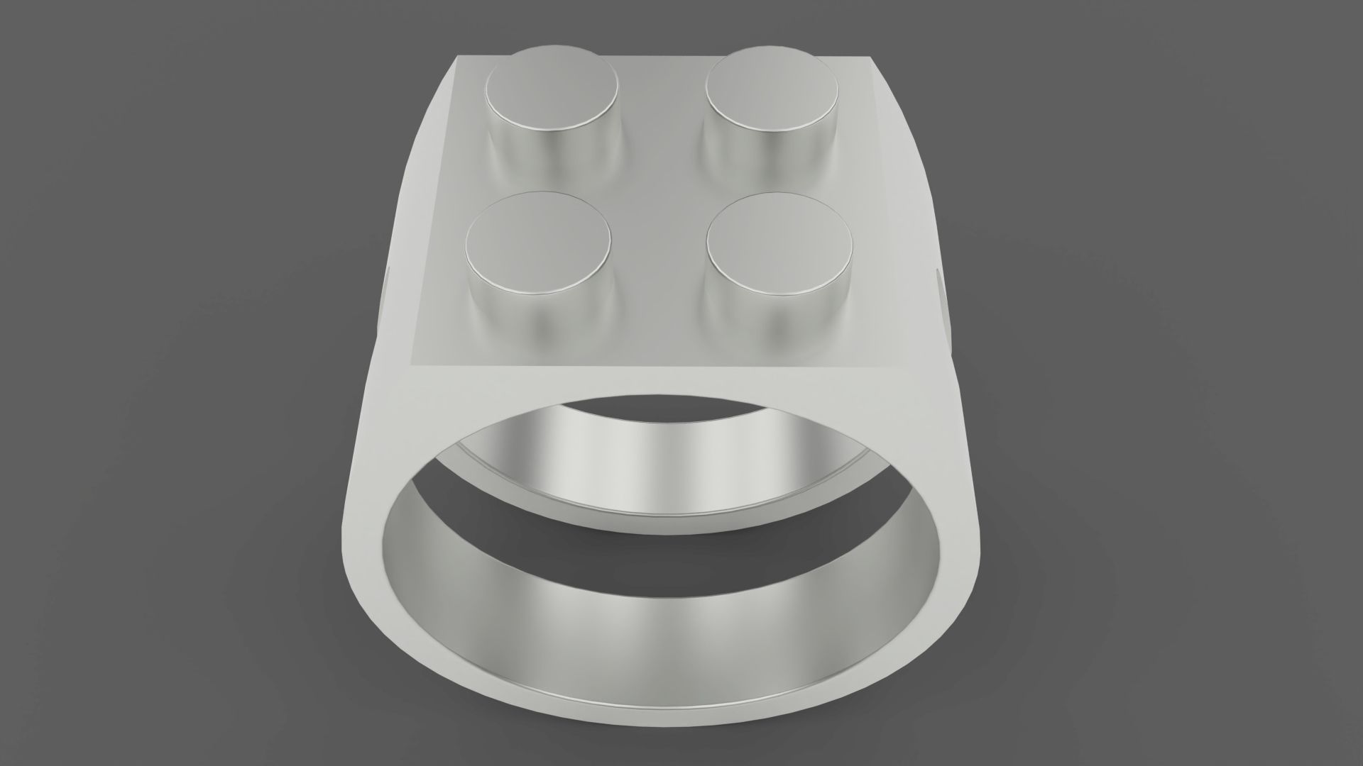 Building Block Ring - 2x2 Plate 3D print model_3