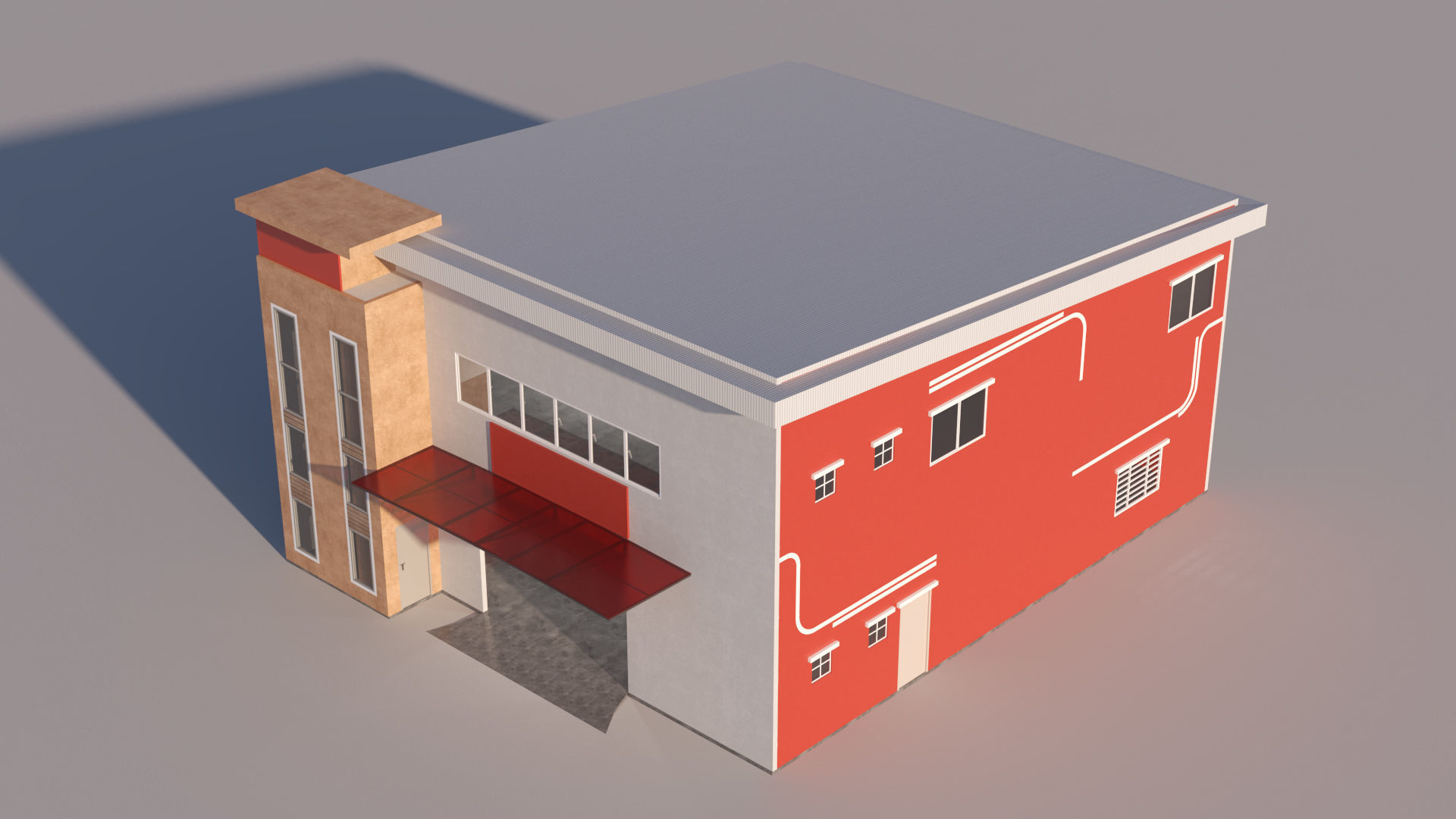 Industrial Building-1 3D model_5