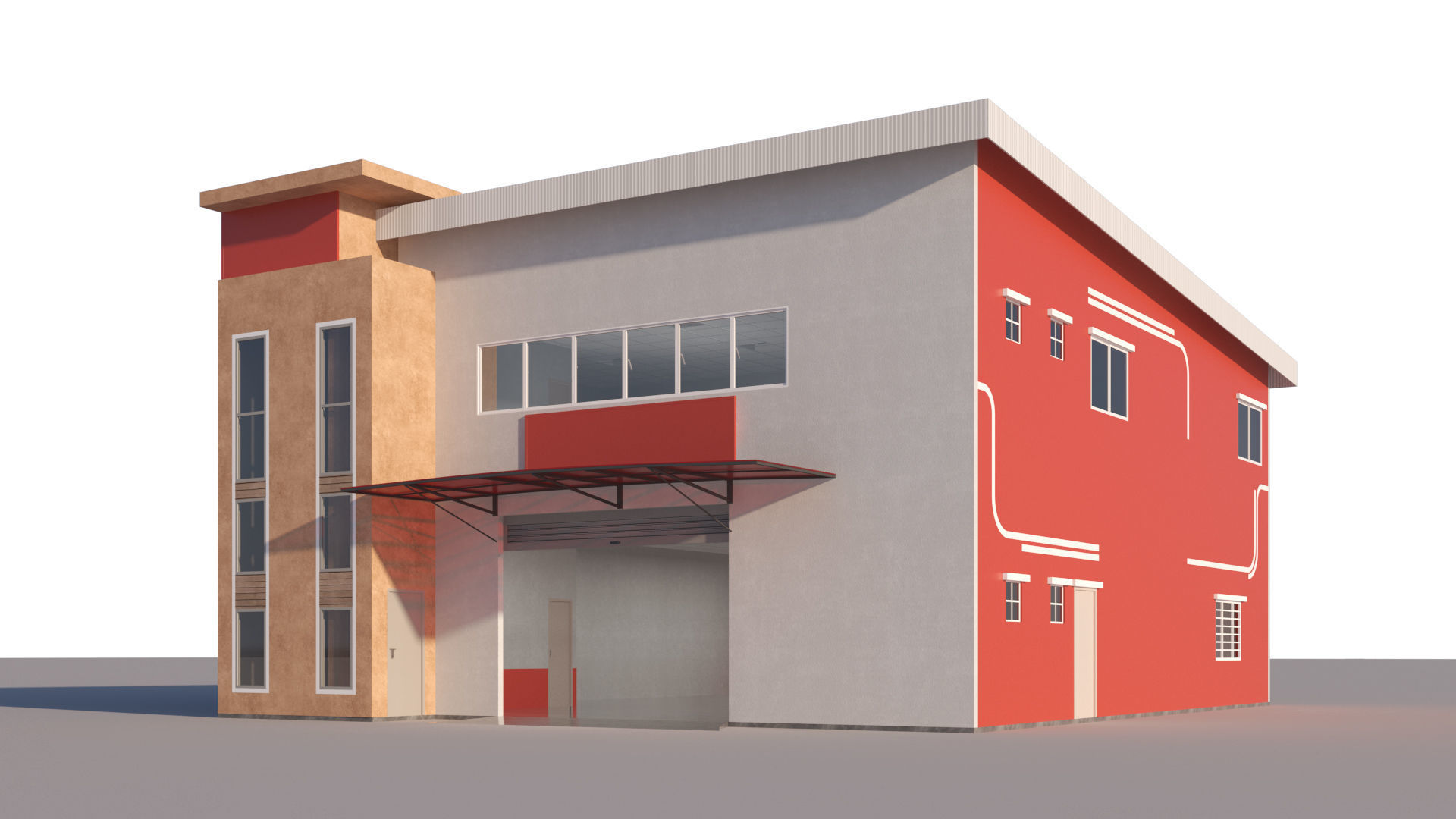 Industrial Building-1 3D model_1