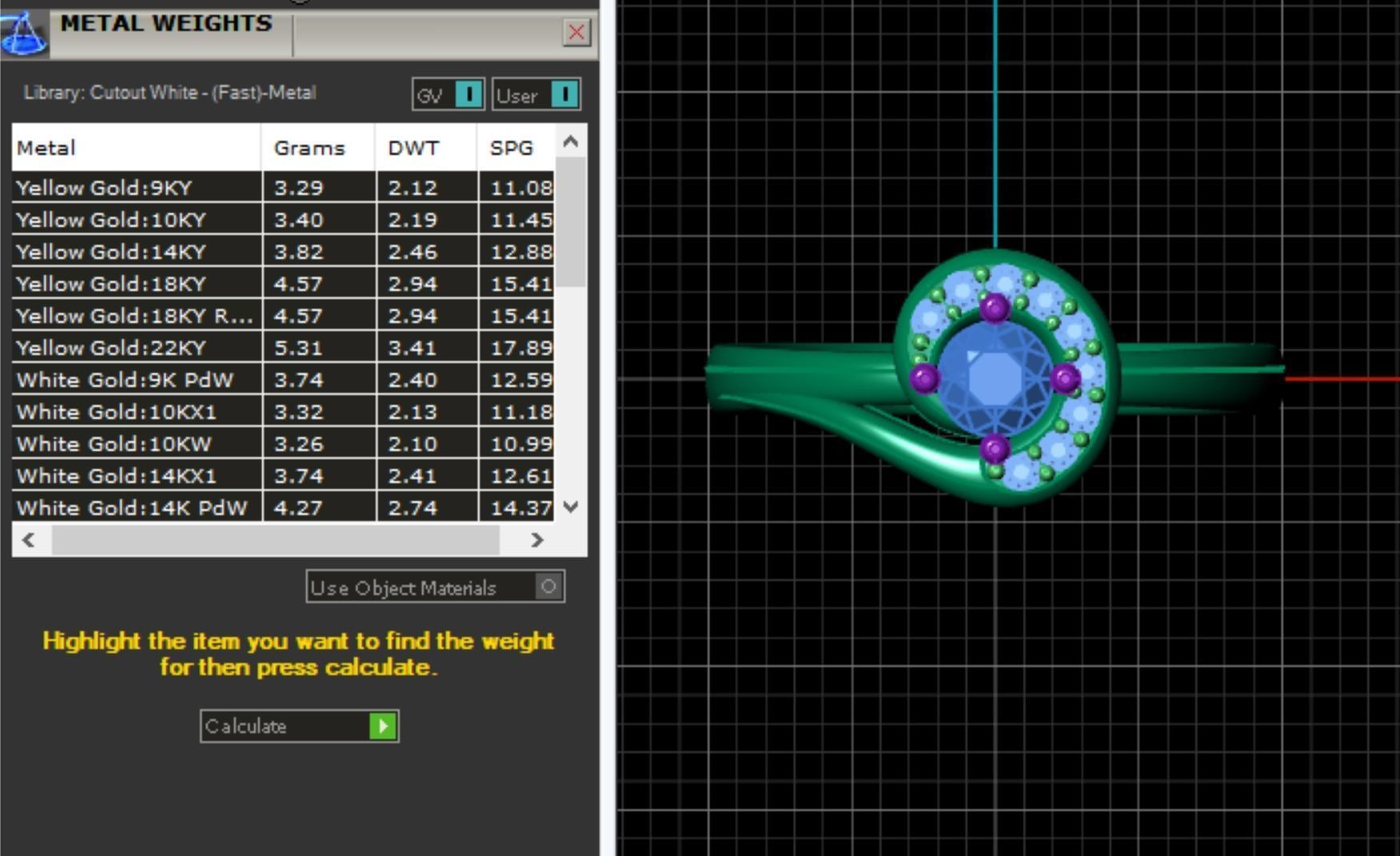 Fashion Ring 3 STL OBJ MTL 3D print model_5