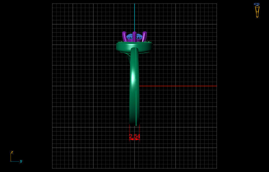 Fashion Ring 3 STL OBJ MTL 3D print model_9