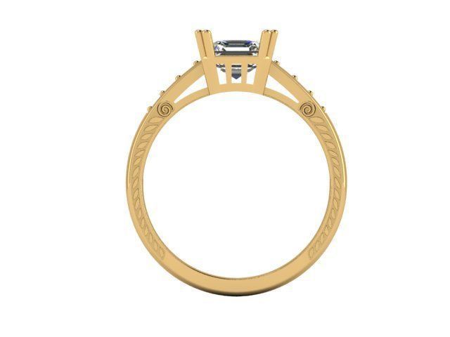 Fashion Ring 9 STL OBJ MTL 3D print model_2