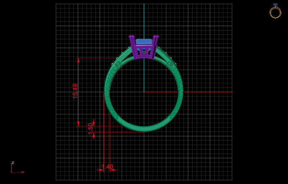 Fashion Ring 9 STL OBJ MTL 3D print model_8